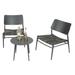 HOMEFUN Outdoor 3-Piece Aluminum Rattan Dining Sets