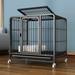 LMBGGL-BLK-95 Steel Solid Pet Cage Household Kennel Dog Cage Small Dog Medium-sized Dog Indoor With Toilet