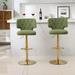 Swivel Bar Stools Set of 2,Modern Counter Height Bar Stools with Back and Golden Footrest,Adjustable Swivel Counter Stool
