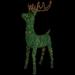 Lighted Commercial Standing Topiary Reindeer Outdoor Christmas Decoration - 6.5' - Warm White LED Lights - Green