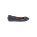 REPORT Flats: Slip-on Wedge Casual Blue Solid Shoes - Women's Size 9 - Round Toe