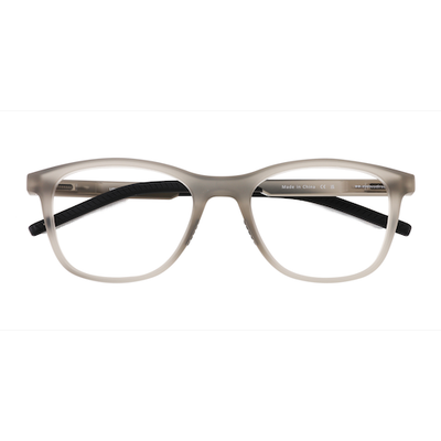 Unisex s horn Matte Crystal Gray Plastic Prescription eyeglasses - Eyebuydirect s Upward