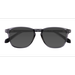 Unisex s square Crystal Dark Gray Acetate Prescription sunglasses - Eyebuydirect s Tackle