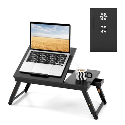 Costway Adjustable Bamboo Laptop Desk with Tilting...