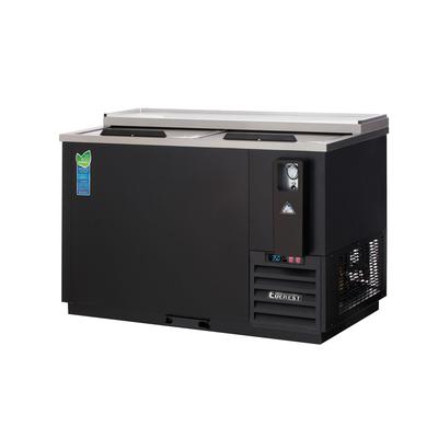 Everest Refrigeration EBC50 49 1/2" Forced Air Bottle Cooler - Holds (396) 12oz Bottles, Lid Locks, 115v, Black