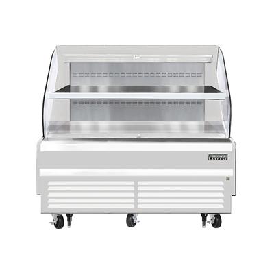 Everest Refrigeration EOMH-72-W-35-T 73 1/4" Horizontal Open Air Cooler w/ (2) Levels, White, 115v