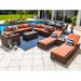 Latitude Run® Yussuf 19 Piece in Set Rattan Sunbrella Complete Patio w/ Cushions Synthetic Wicker/All - Weather Wicker/Wicker/Rattan | Wayfair