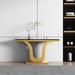 Loveishere 50 Console Table Marble/Granite in Yellow | 30.32 H x 50 W x 15.75 D in | Wayfair 00ZSS814120011651