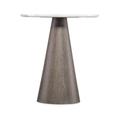 Hooker Furniture Modern Mood Marble Pedestal End Table Wood in Brown/White | 24 H x 22 W x 22 D in | Wayfair 6850-80117-89