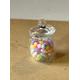 Miniature dollhouse hand blown glass jar filled with mini eggs 1/12 dolls house 1 inch scale