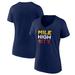 "Men's Fanatics Branded Navy Denver Nuggets Pick & Roll Coverage V-Neck T-Shirt"