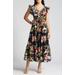 Floral Tiered Cotton Maxi Dress