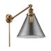 Beachcrest Home™ Moser 1 - Light Dimmable Plug-in Swing Arm Lamp Glass/Metal in Gray/Yellow | 16 H x 12 W x 16 D in | Wayfair