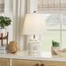 Highland Dunes Ambereen Ceramic Table Lamp Ceramic in White | 18 H x 11 W x 11 D in | Wayfair C92A2054FF78472A948EAFD9E4C11045