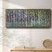 Ivy Bronx Birch Betik Framed On Canvas Print Canvas, Solid Wood in Blue/Green/Indigo | 8 H x 20 W x 1.5 D in | Wayfair