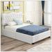 Red Barrel Studio® Jodok Bed Upholstered/Faux leather in White | 42.9 H x 57.5 W x 80 D in | Wayfair 457CD1EEB9944DAC8F3C919F3C8112A6