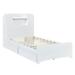 Millwood Pines Ballyrobert Bookcase Bed Wood in White | 43.3 H x 41.4 W x 86 D in | Wayfair 54F6A28BF2154ECF960093F2DA0D68A2