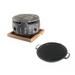 Cuisine Charcoal Stove Mini BBQ Barbecue Oven Household Ethanol Stove for Kitchen CookingRound 19x19x18 cm / 7.5x7.5x7.1 in