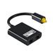 1 to 2 Audio Adapter Digital Optical Cable Splitter Optical Fiber Audio Adapter Fiber Optic Distributor Adapter Black