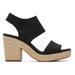 TOMS Women's Black Majorca Rope Platform Sandals, Size 7.5