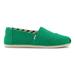 TOMS Women's Alpargata Mint Heritage Canvas Espadrille Shoes Blue/Green, Size 8.5