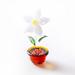 Handcraft Glass Blown Mini Cute Flowers Plants Crystal Art Figurines Collectibles Home Office Tabletop Garden Simulation Plants Decorations Car Inner Ornamentsstyle:style2;