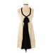 Nanette Lepore Casual Dress - A-Line: Ivory Color Block Dresses - Women's Size Small