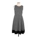 H&M Casual Dress - A-Line: Gray Print Dresses - Women's Size Large