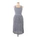 Roxy Casual Dress - Midi Square Sleeveless: Gray Print Dresses - Women's Size X-Large