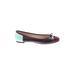 Barneys New York Flats: Burgundy Print Shoes - Women's Size 40 - Almond Toe