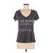 Gilmore Girls Short Sleeve T-Shirt: Gray Graphic Tops - Women's Size Medium