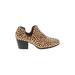 Sole Society Ankle Boots: Brown Animal Print Shoes - Women's Size 6 1/2