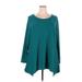 Ruby Rd. Casual Dress - Mini Scoop Neck Long sleeves: Teal Dresses - Women's Size 2X