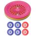 10pcs Reusable Plastic Paper Plate Round Hollow Fruit Tray Multi-functional Outdoor Grill Plate