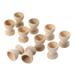 Wooden egg serving cup Eggs Cups 10PCS Portable Unpainted Nontoxic Wood Egg Cup Holders for DIY egg stand cup DÃ©cor egg cup plate