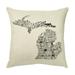 Wovilon Pillows Throw Pillows Pillow Covers Independence Day Pillowcase Cartoon Style Linen Digital Printing Pillowcase