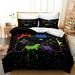 Highend Modern Fashion Bedding Cover Suit Blue Bedding Sheet Game Handle Printed Fitted Cover