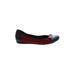 Anne Klein Sport Flats: Slip On Wedge Work Burgundy Shoes - Women's Size 8 - Round Toe