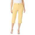 Plus Size Women's Invisible Stretch® Contour Capri Jean by Denim 24/7 in Banana (Size 12 W) Jeans