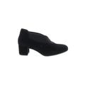 Eric Michael Heels: Slip-on Chunky Heel Work Black Solid Shoes - Women's Size 37 - Round Toe