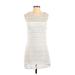 Hollister Casual Dress - Mini High Neck Sleeveless: White Print Dresses - Women's Size 5