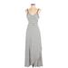 Gap Casual Dress - Wrap: Gray Stripes Dresses - Women's Size Small