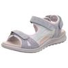 Riemchensandale LEGERO "Siris", Damen, Gr. 43, blau (hellblau), Nubukleder, sportlich, Schuhe, Sommerschuh, Sandalette, Keilabsatz, in toller Farbkombi