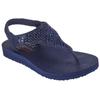 Sandale SKECHERS "MEDITATION-ROCKSTAR", Damen, Gr. 38, blau (navy), Lederimitat, modisch, Schuhe, Sommerschuh, Sandalette, Riemchensandale, mit Glitzersteinen, Topseller