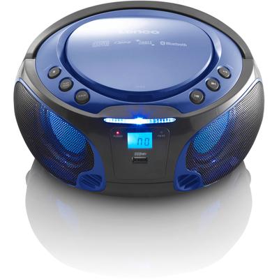 LENCO Boombox "SCD-550SI CD-Radio m. MP3, USB, BT, Lichteffekt" Radios blau Radios