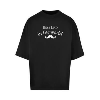 T-Shirt MERCHCODE "Merchcode Herren Fathers Day - Best dad in the world 2 Huge Tee" Gr. 5XL, schwarz (black) Herren Shirts T-Shirts