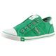 Slip-On Sneaker MUSTANG SHOES Gr. 37, grün Damen Schuhe Sneaker Slipper, Sommerschuh, Freizeitschuh mit praktischem Gummizug