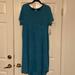 Lularoe Dresses | Lularoe Carly Hi-Low Dress. Acid Washed Teal. Size Xl. Nwt | Color: Blue | Size: Xl