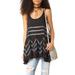 Free People Tops | Intimately Free People Voile & Lace Trapeze Tank Or Dress | Color: Black/Gray | Size: S