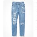 American Eagle Outfitters Jeans | Ae Stretch Highest Waist 90s Boyfriend Jeans | Color: Blue | Size: 12